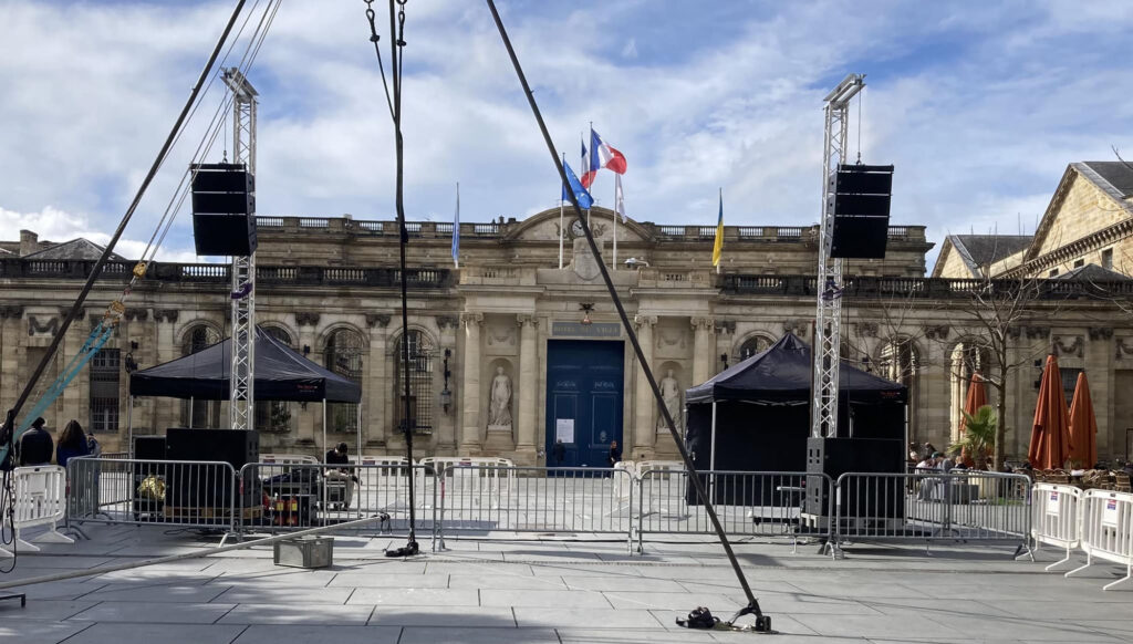 Sonorisation place de l'Hôtel de Ville à Bordeaux